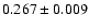 $0.267\pm0.009 $