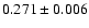 $0.271\pm0.006 $