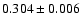 $0.304\pm0.006 $
