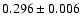 $0.296\pm0.006 $