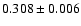 $0.308\pm0.006 $