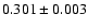$0.301\pm0.003$