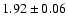 $1.92 \pm0.06 $