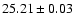 $25.21\pm0.03$