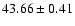 $43.66\pm0.41$