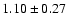 $1.10\pm0.27$
