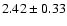 $2.42\pm0.33$