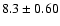 $8.3\pm0.60$