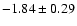 $-1.84\pm0.29$