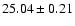 $25.04\pm0.21$