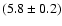 $(5.8\pm0.2)$