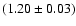 $(1.20\pm0.03)$