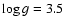 $\log g = 3.5$