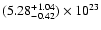 $(5.28^{+1.04}_{-0.42}) \times10^{23}$