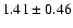 $1.41\pm0.46$