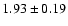 $1.93\pm0.19$