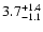 $3.7^{\rm +1.4}_{-1.1}$