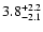 $3.8^{\rm +2.2}_{-2.1}$