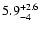 $5.9^{\rm +2.6}_{-4}$
