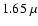 $1.65~\mu $