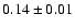 $0.14 \pm 0.01$