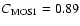 $C_{{\rm MOS1}}=0.89$