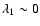 $\lambda_1 \sim 0$