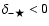 $\delta_{-\bigstar} < 0$