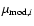 $\mu_{{\rm mod,} i}$