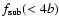 $f_{\rm sub} (< 4b)$
