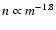 $n \propto m^{-1.8}$
