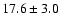 $17.6\pm3.0$