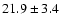 $21.9\pm3.4$