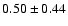 $0.50\pm0.44$
