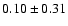 $0.10\pm0.31$