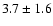 $3.7\pm1.6$