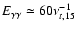$E_{\rm
\gamma \gamma} \simeq 60 \nu _{t,15}^{-1}$