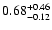 $\rm0.68^{+0.46}_{-0.12}$