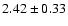$2.42\pm0.33$
