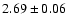 $2.69\pm0.06$