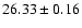 $26.33\pm0.16$