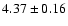 $4.37\pm0.16$