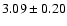 $3.09\pm0.20$