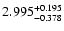 $\rm 2.995^{+0.195}_{-0.378}$