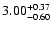 $\rm 3.00^{+0.37}_{-0.60}$