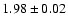 $1.98\pm0.02$