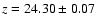 $z=24.30\pm0.07$