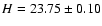 $H=23.75\pm0.10$