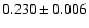 $0.230\pm0.006$