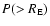 $P( > R_{\rm E})$